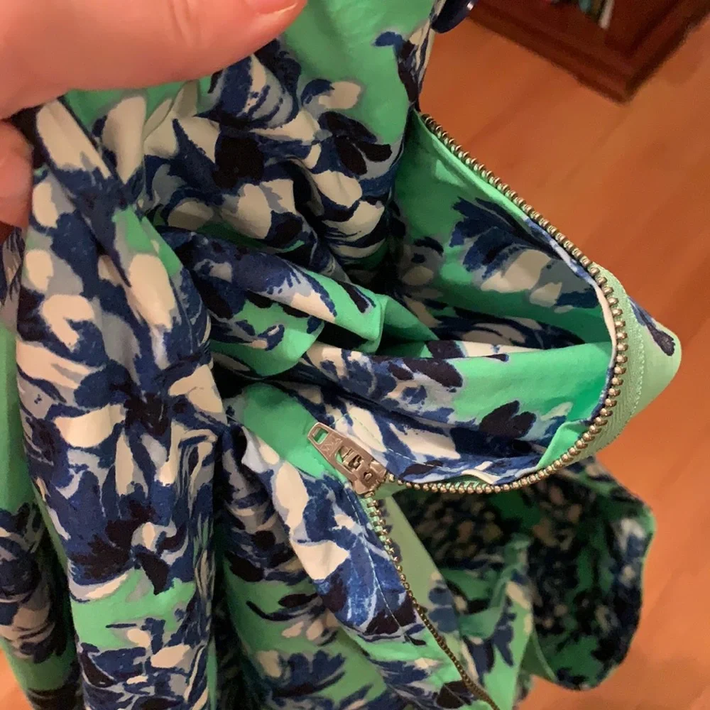 J. Crew NWOT❗️Patio Green Blue Floral Skirt